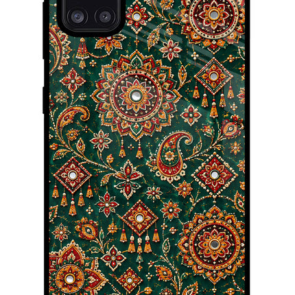 Green Pataka Samsung A31 Glass Case