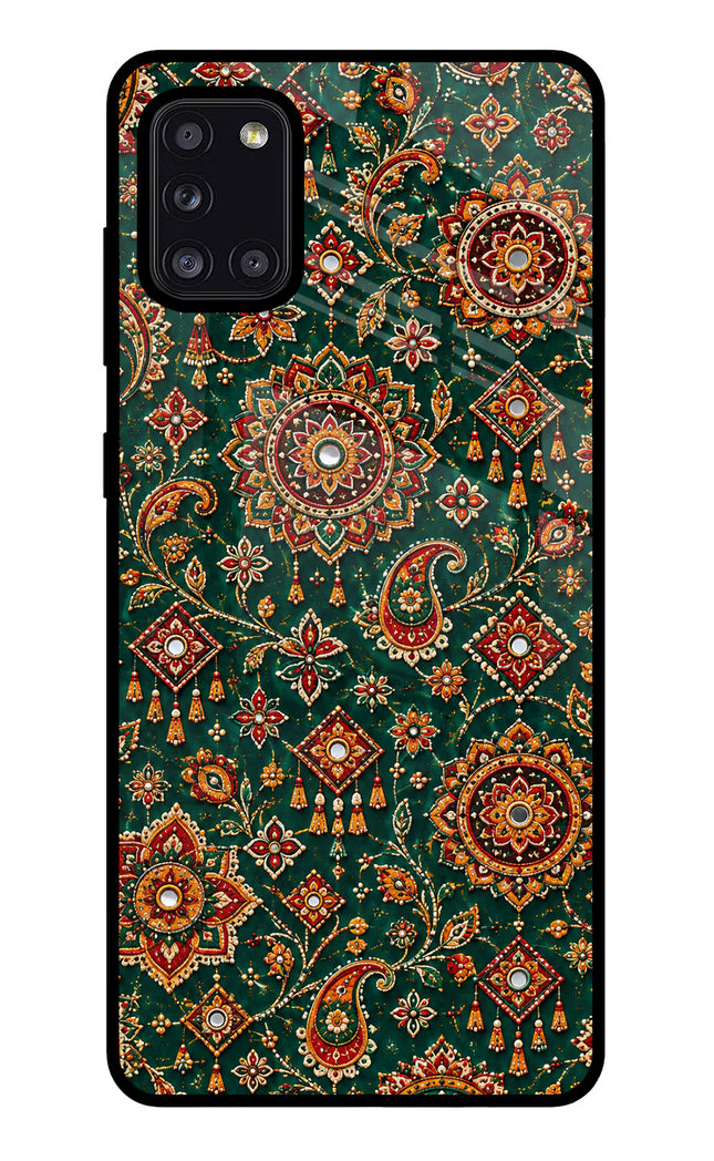 Green Pataka Samsung A31 Glass Case
