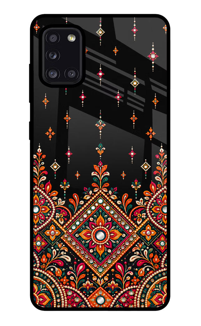 Noir Mehfil Samsung A31 Glass Case
