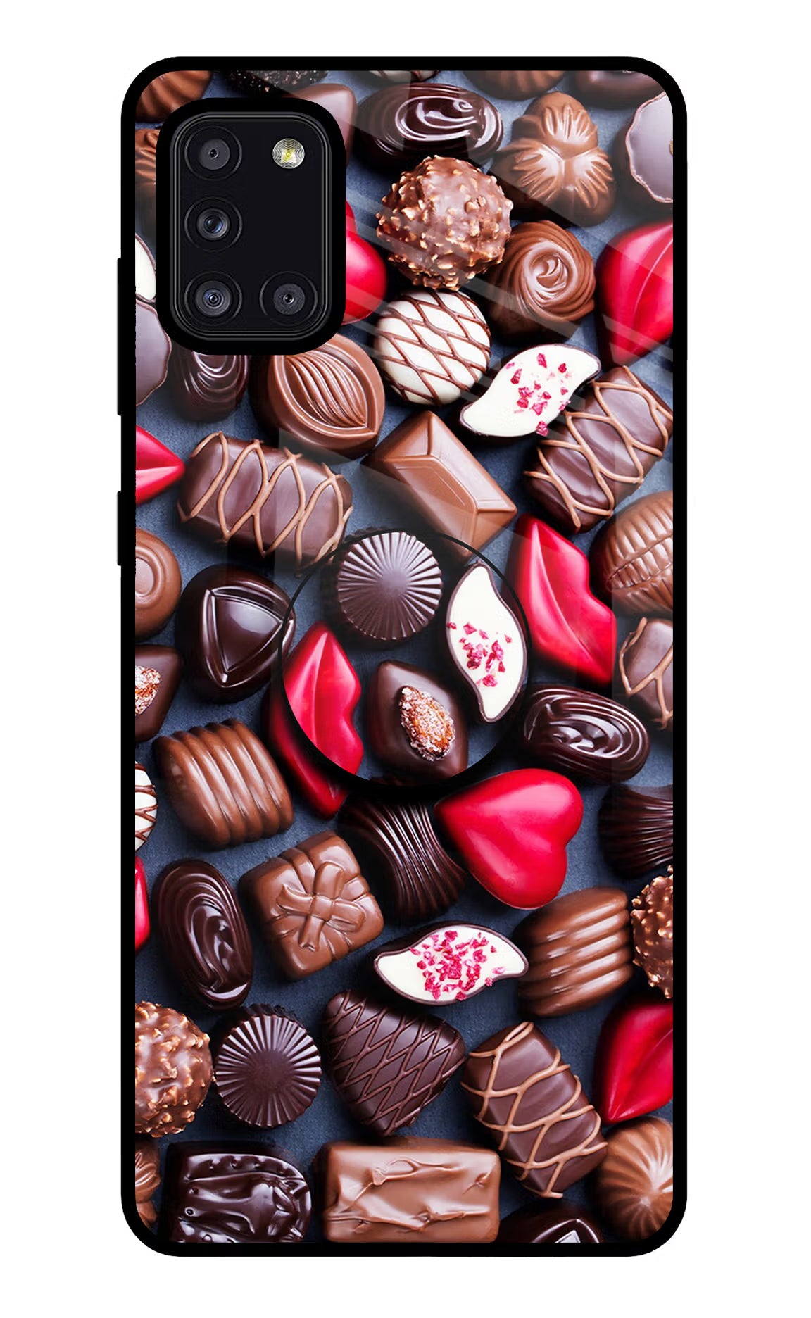 Chocolates Samsung A31 Pop Case by Casekaro