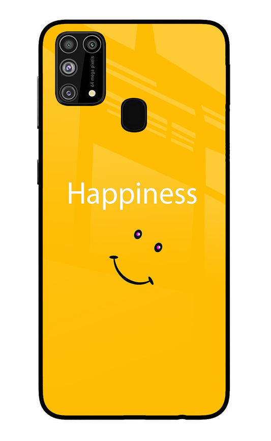 Happiness With Smiley Samsung M31/F41 Glass Case