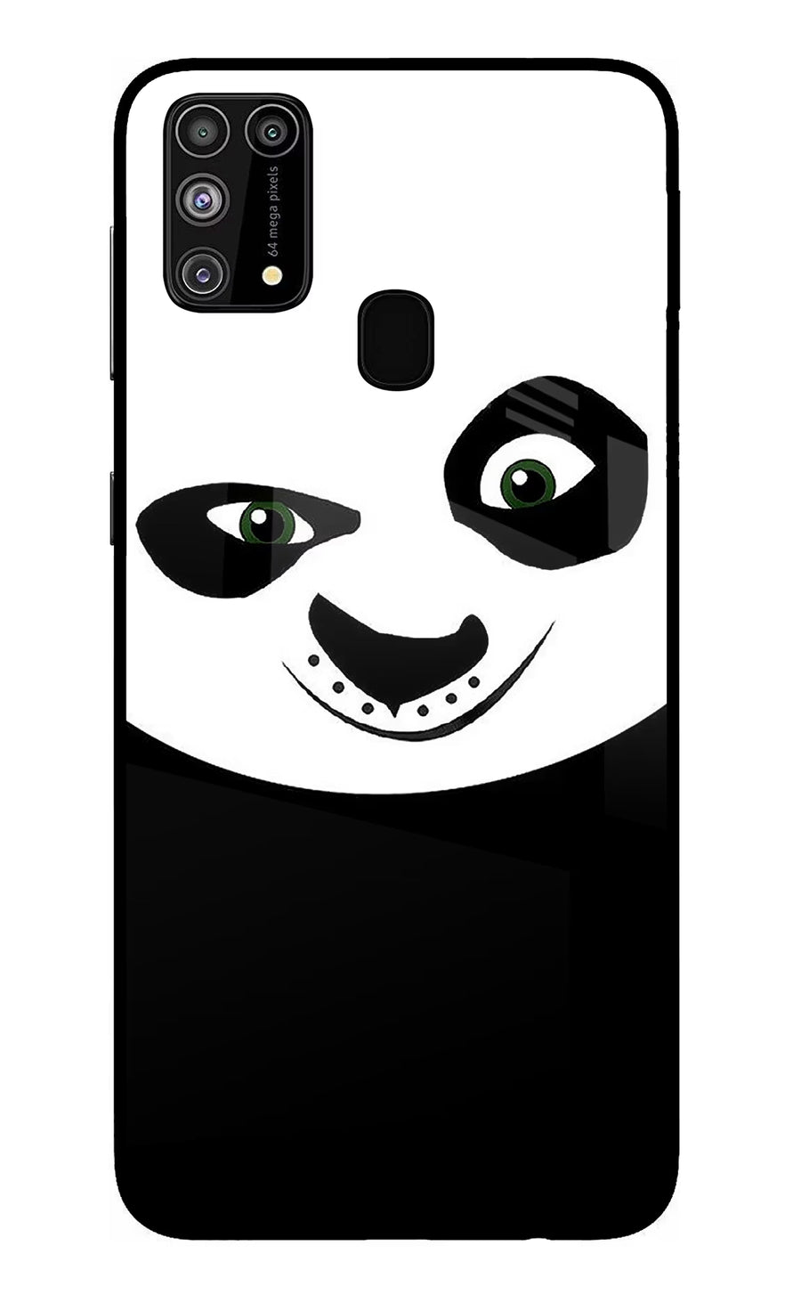 Panda Samsung M31/F41 Back Cover, Glass case