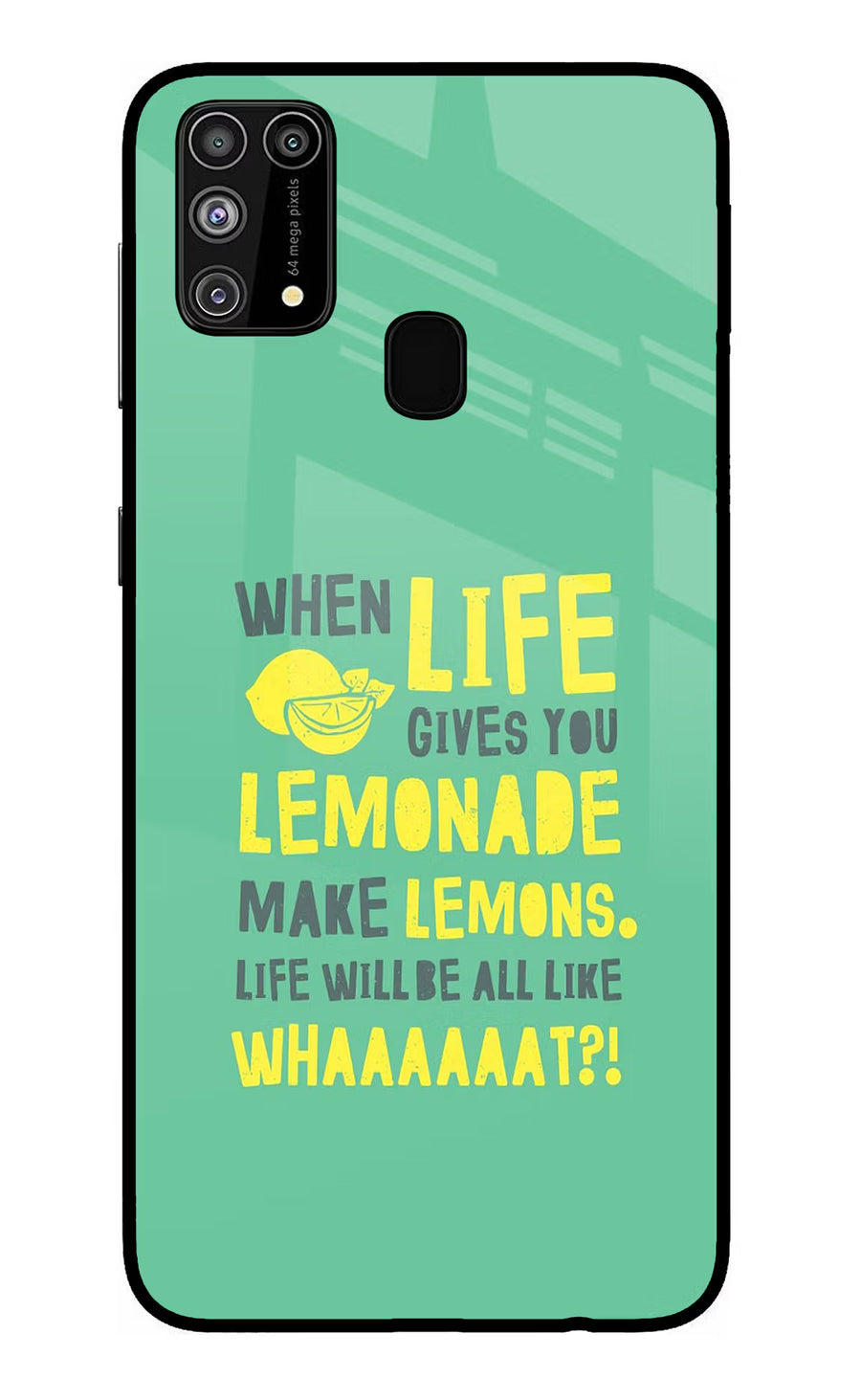 Quote Samsung M31/F41 Back Cover, Glass case