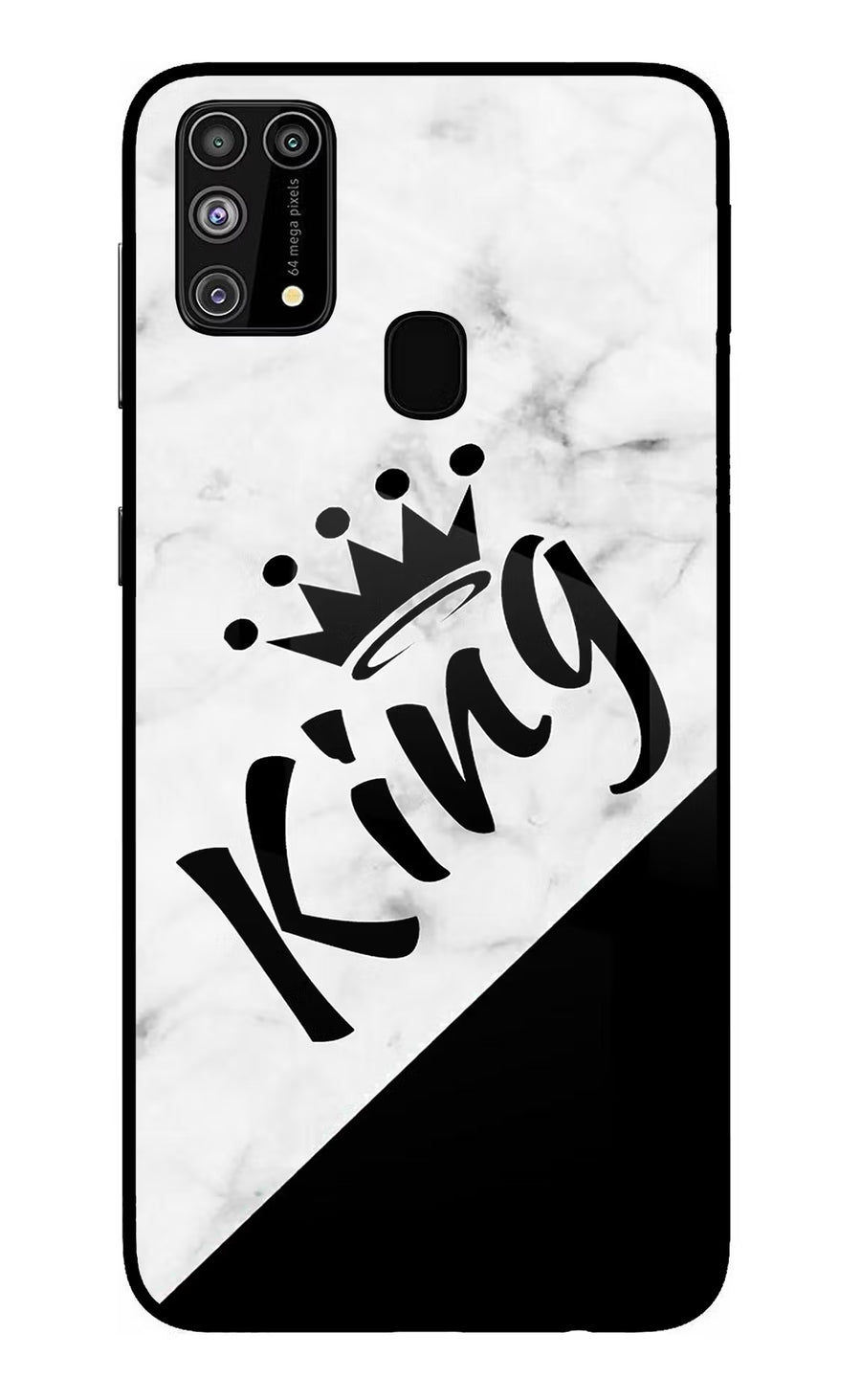 King Samsung M31/F41 Back Cover, Glass case