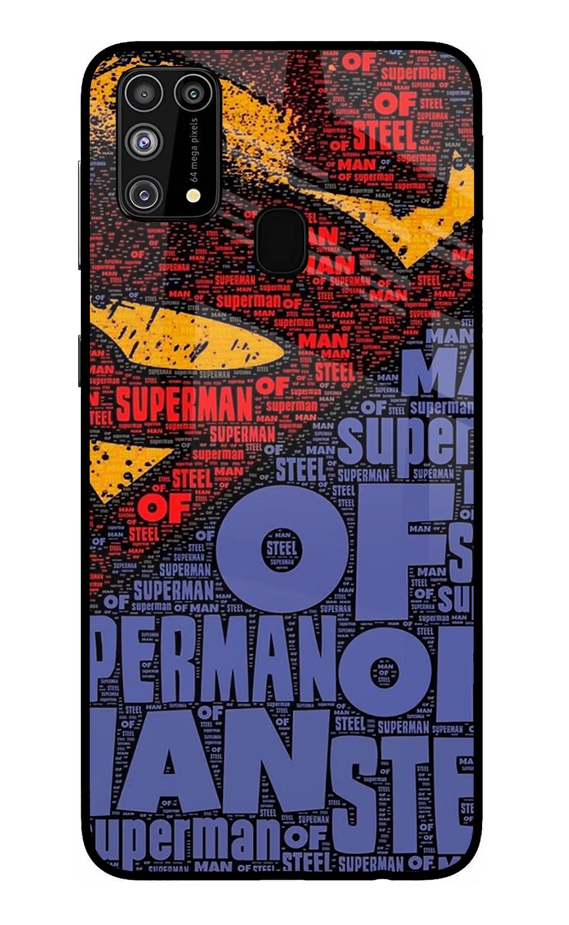 Superman Samsung M31/F41 Glass Case Back Cover by Casekaro