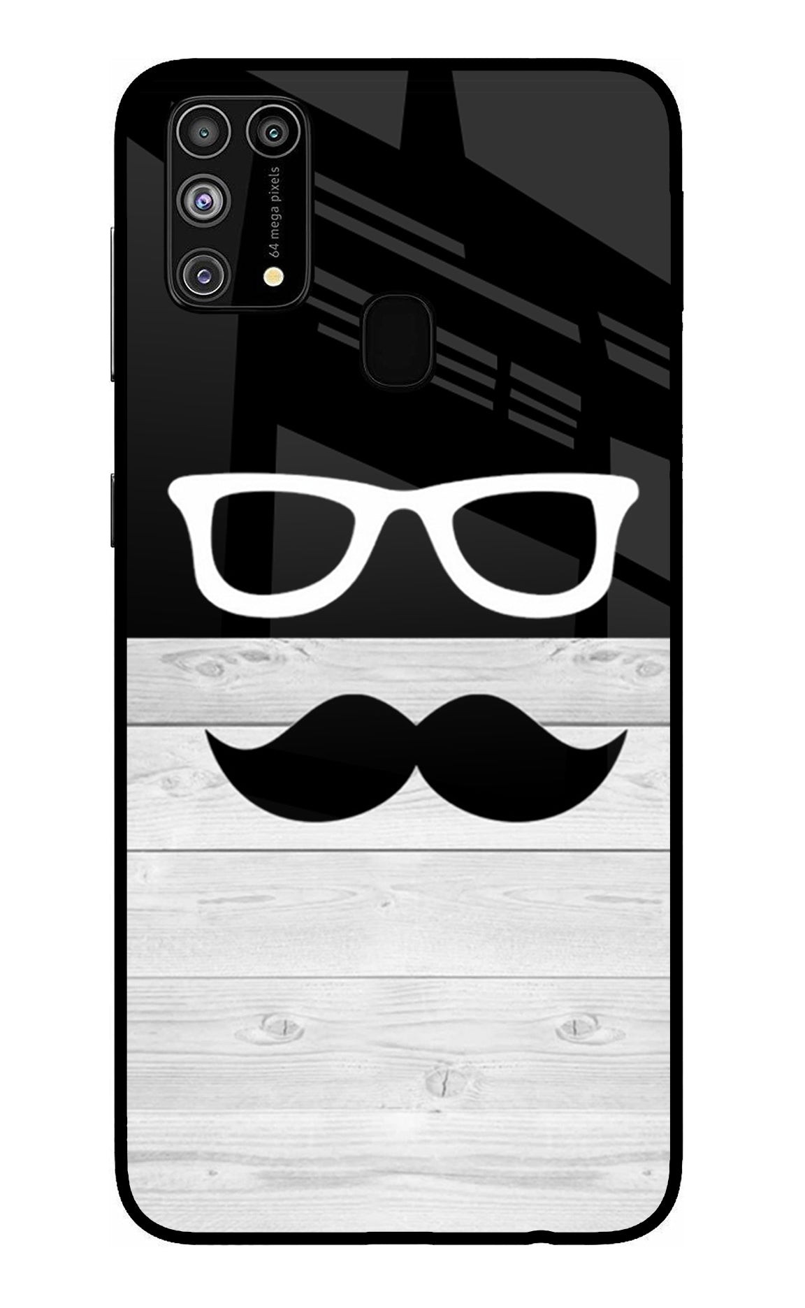 Mustache Samsung M31/F41 Glass Case