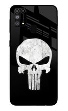 Punisher Skull Samsung M31/F41 Glass Case Back Cover by Casekaro