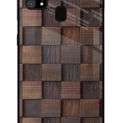 Wooden Cube Design Samsung M31/F41 Glass Case Back Cover by Casekaro