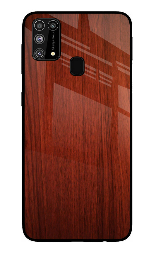Wooden Plain Pattern Samsung M31/F41 Glass Case