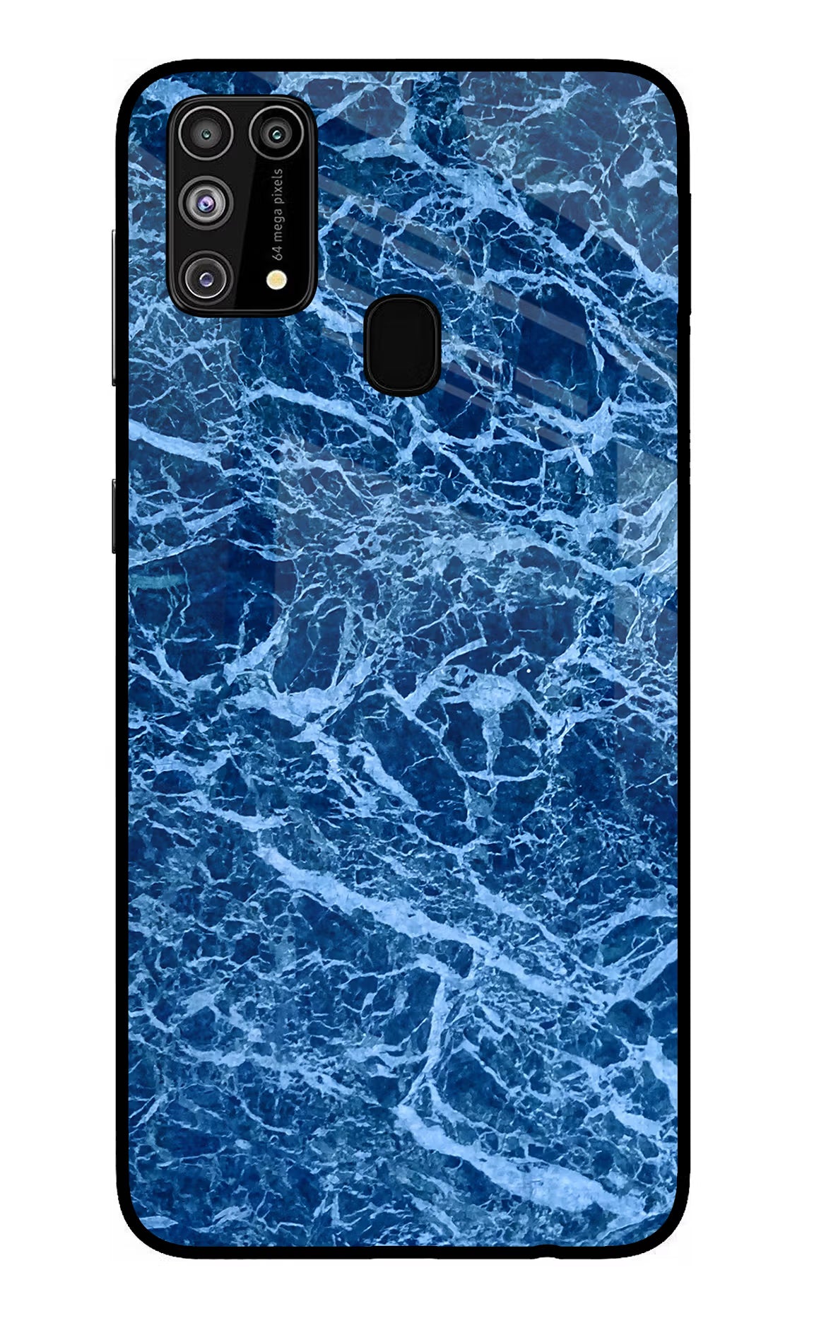 Blue Marble Samsung M31/F41 Glass Case Back Cover by Casekaro