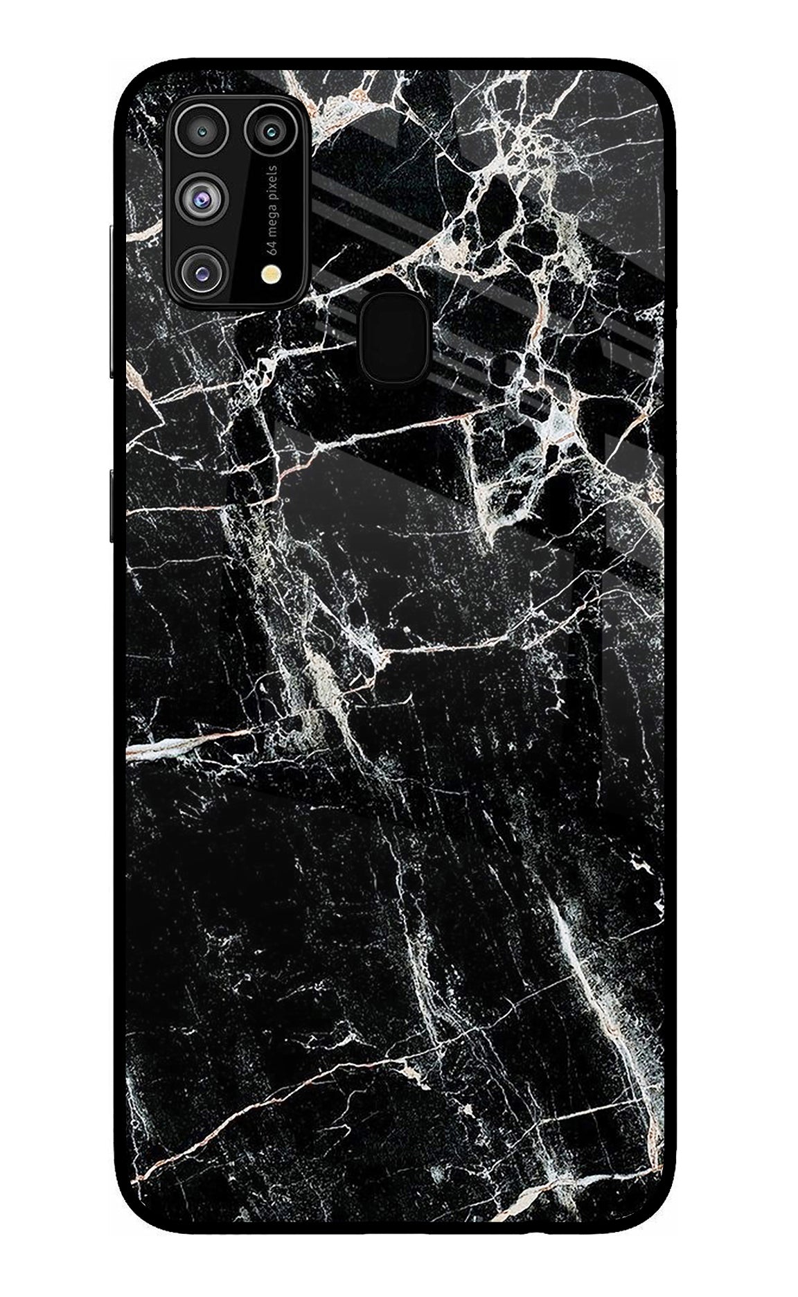 Black Marble Texture Samsung M31/F41 Back Cover