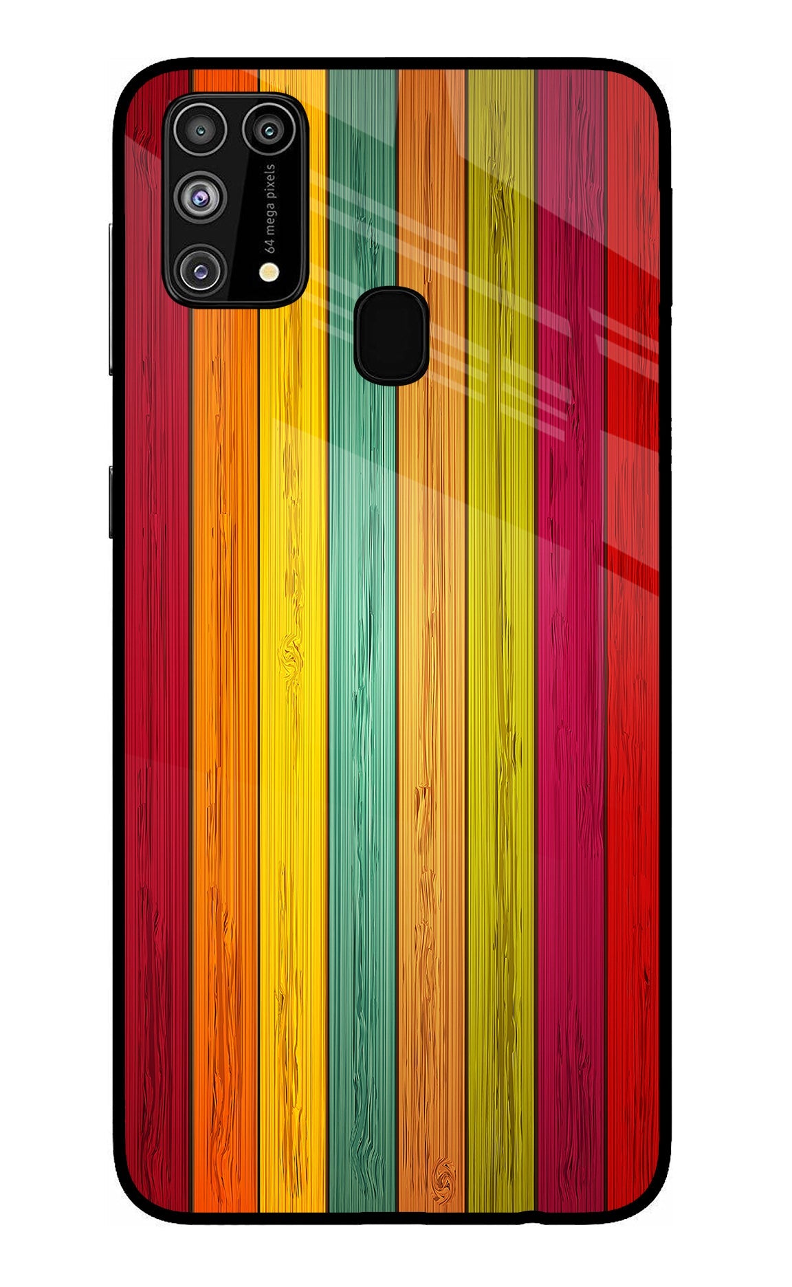 Multicolor Wooden Samsung M31/F41 Back Cover