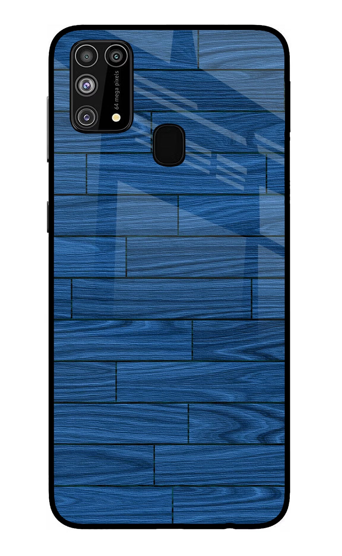 Wooden Texture Samsung M31/F41 Glass Case Back Cover by Casekaro
