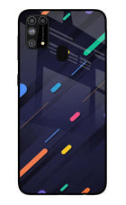 Abstract Design Samsung M31/F41 Glass Case