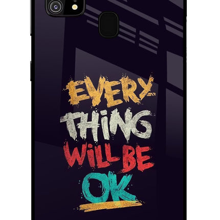 Everything Will Be Ok Samsung M31/F41 Glass Case Back Cover by Casekaro