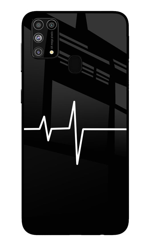 Heart Beats Samsung M31/F41 Glass Case
