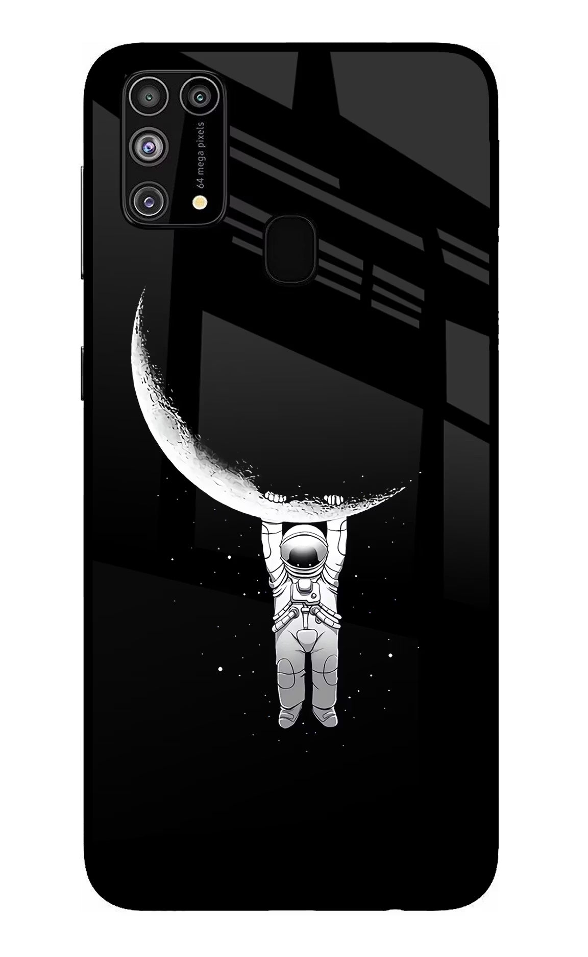 Moon Space Samsung M31/F41 Glass Case Back Cover by Casekaro