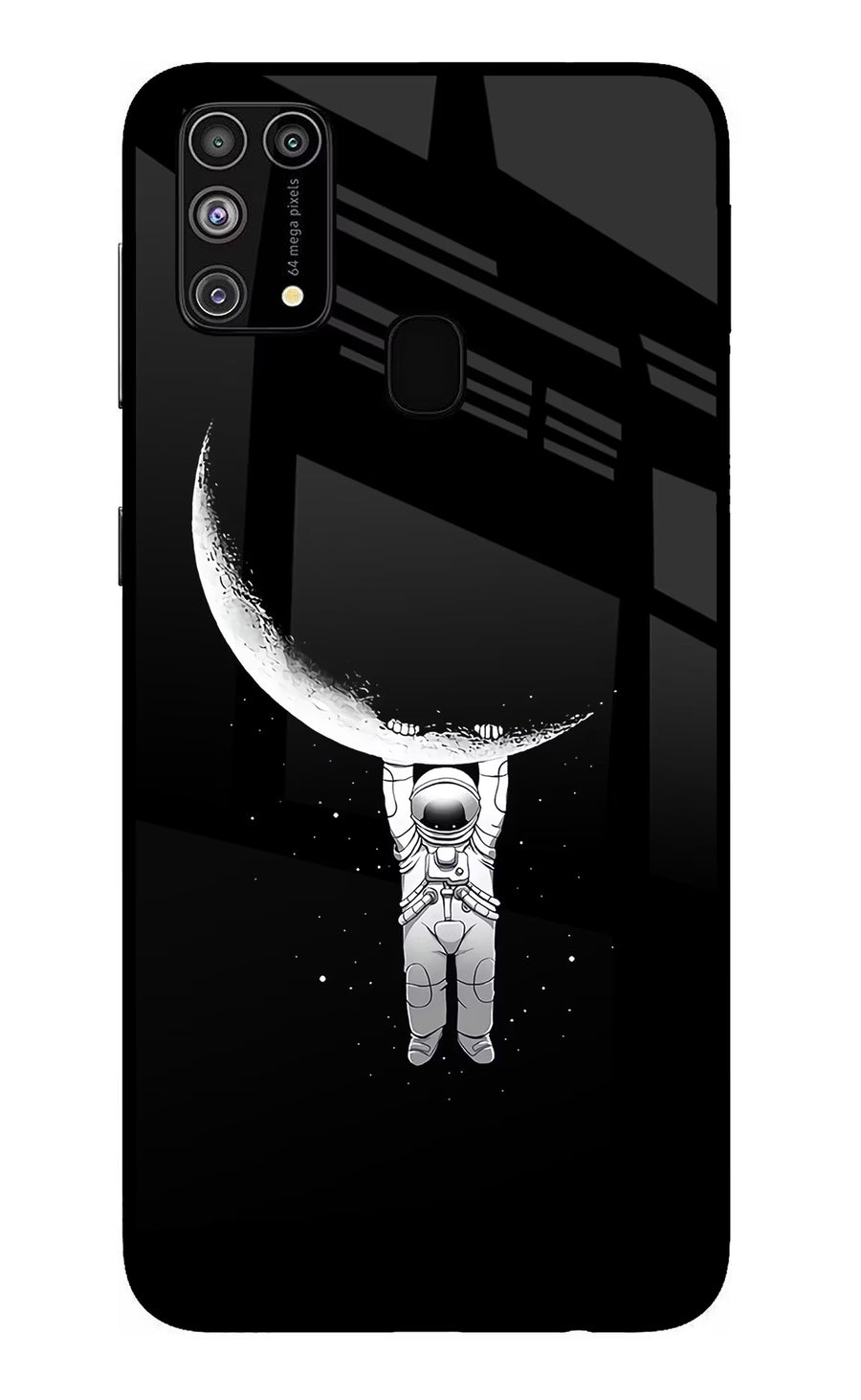 Moon Space Samsung M31/F41 Back Cover, Glass case