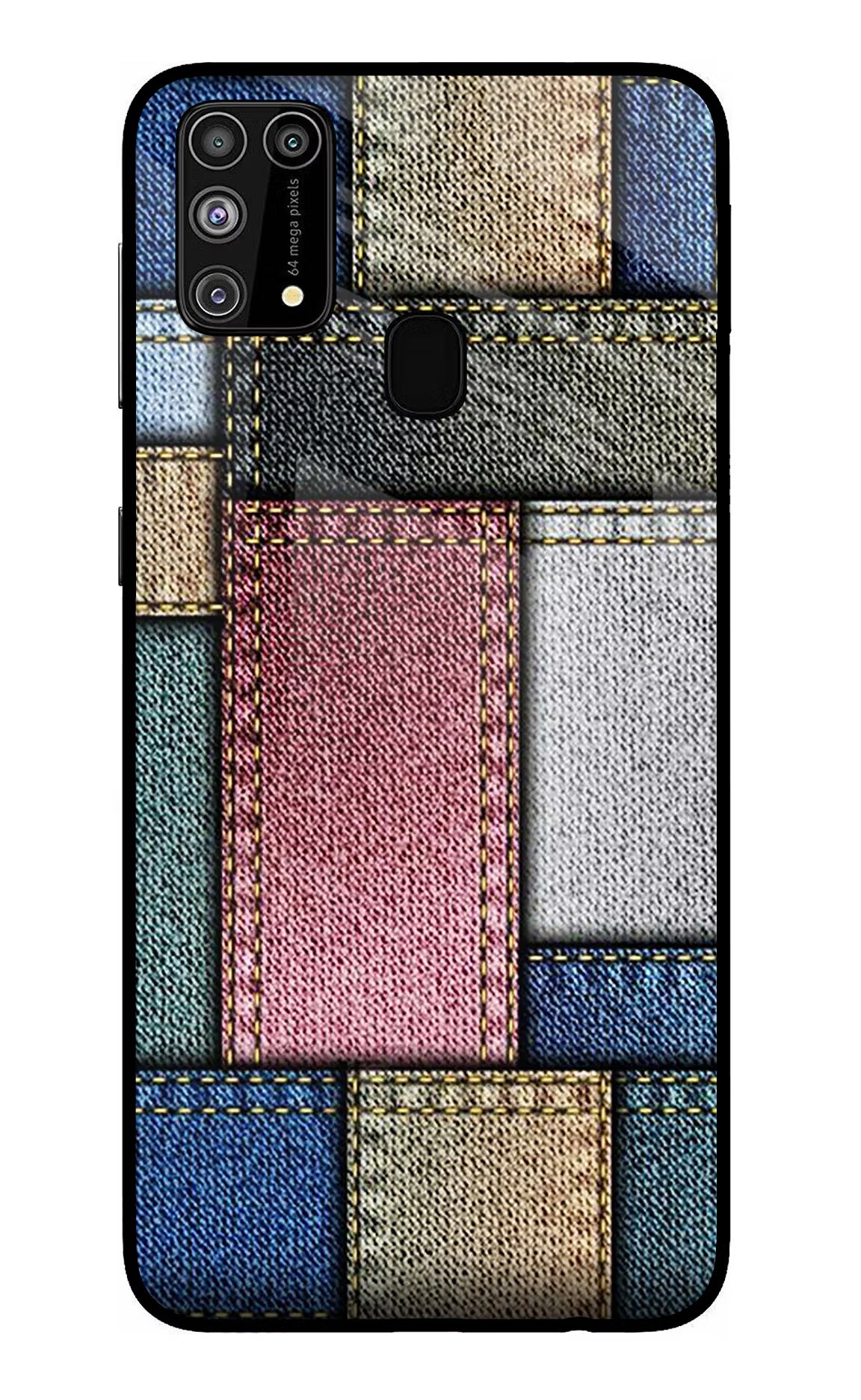 Multicolor Jeans Samsung M31/F41 Glass Case