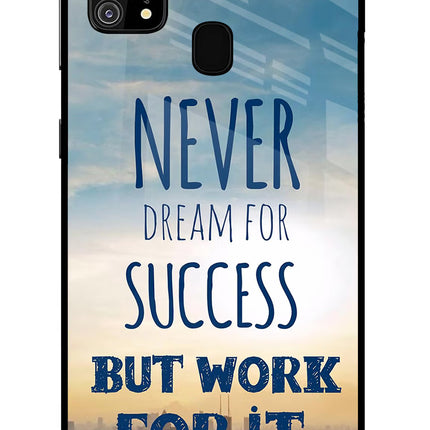 Never Dream For Success But Work For It Samsung M31/F41 Glass Case Back Cover by Casekaro