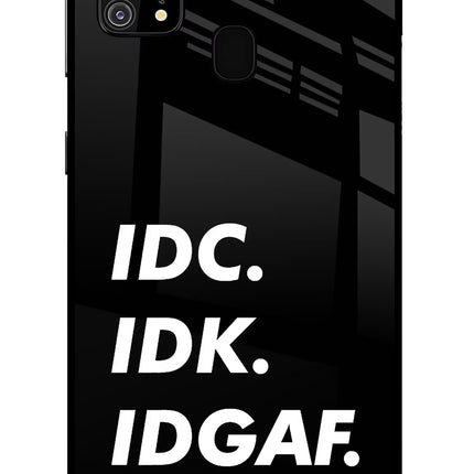 Idc Idk Idgaf Samsung M31/F41 Glass Case Back Cover by Casekaro