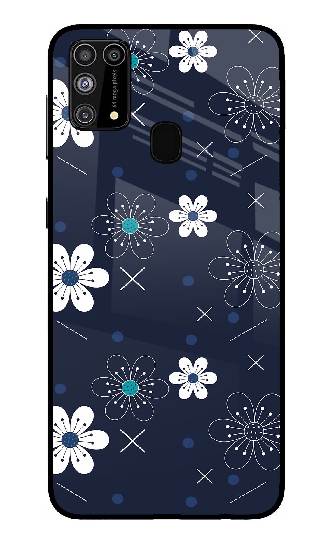 Flowers Samsung M31/F41 Glass Case Back Cover by Casekaro