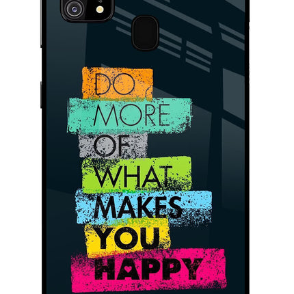 Do More Of What Makes You Happy Samsung M31/F41 Glass Case Back Cover by Casekaro