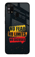 No Fear No Limits No Excuse Samsung M31/F41 Glass Case