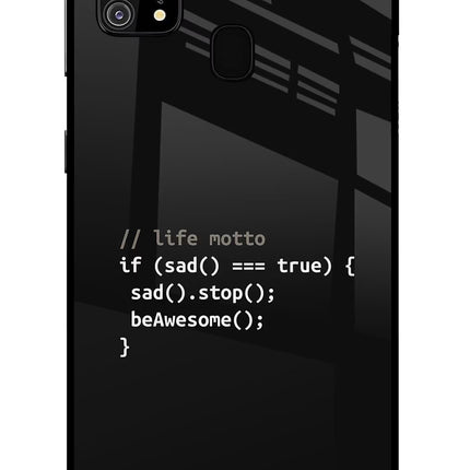 Life Motto Code Samsung M31/F41 Glass Case Back Cover by Casekaro