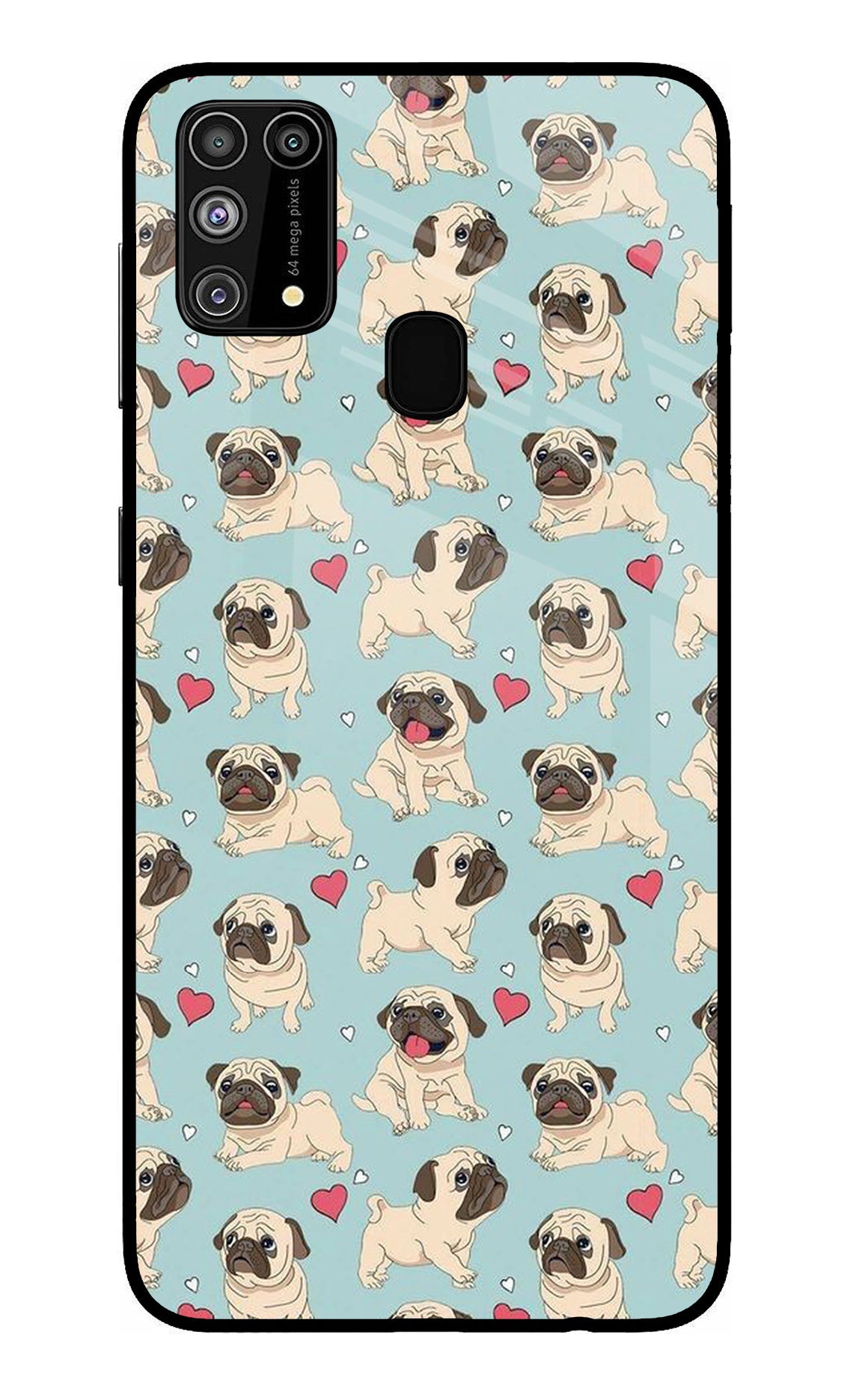 Pug Dog Samsung M31/F41 Glass Case