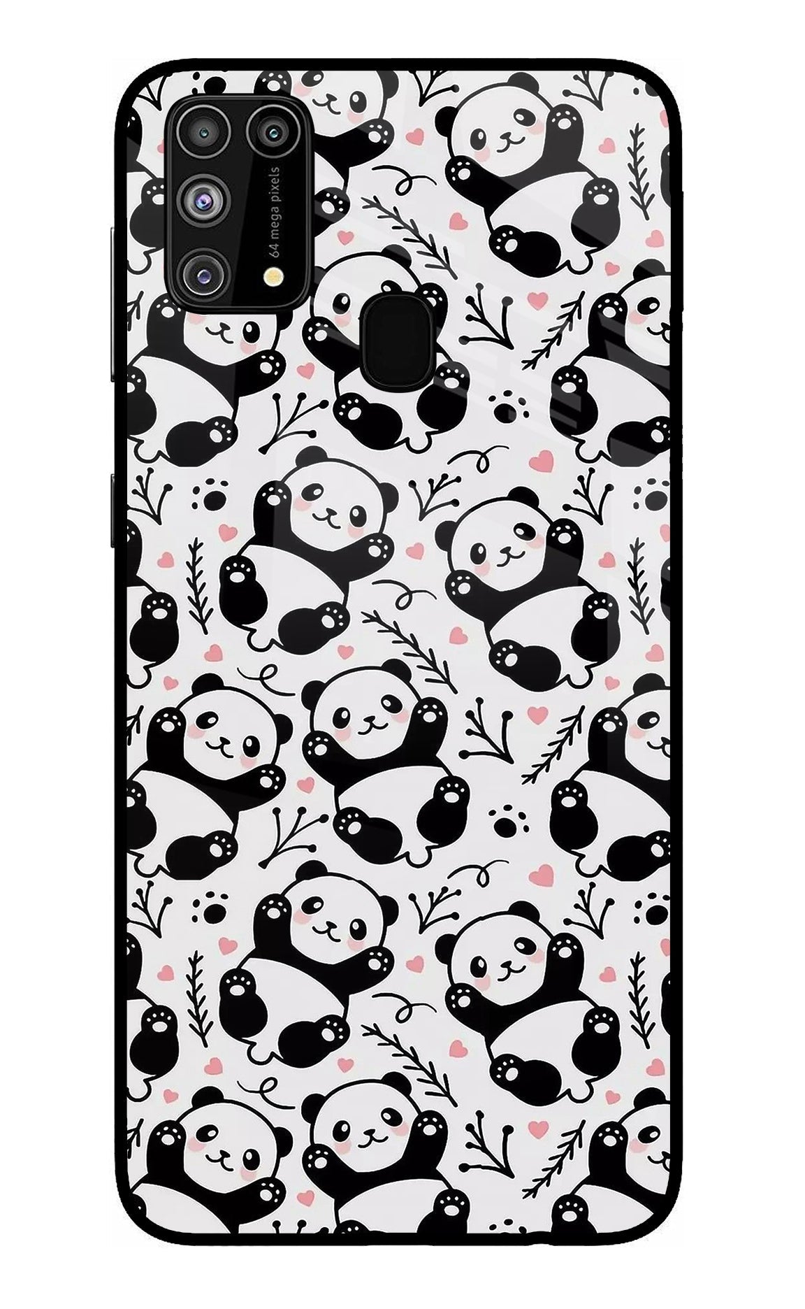 Cute Panda Samsung M31/F41 Glass Case