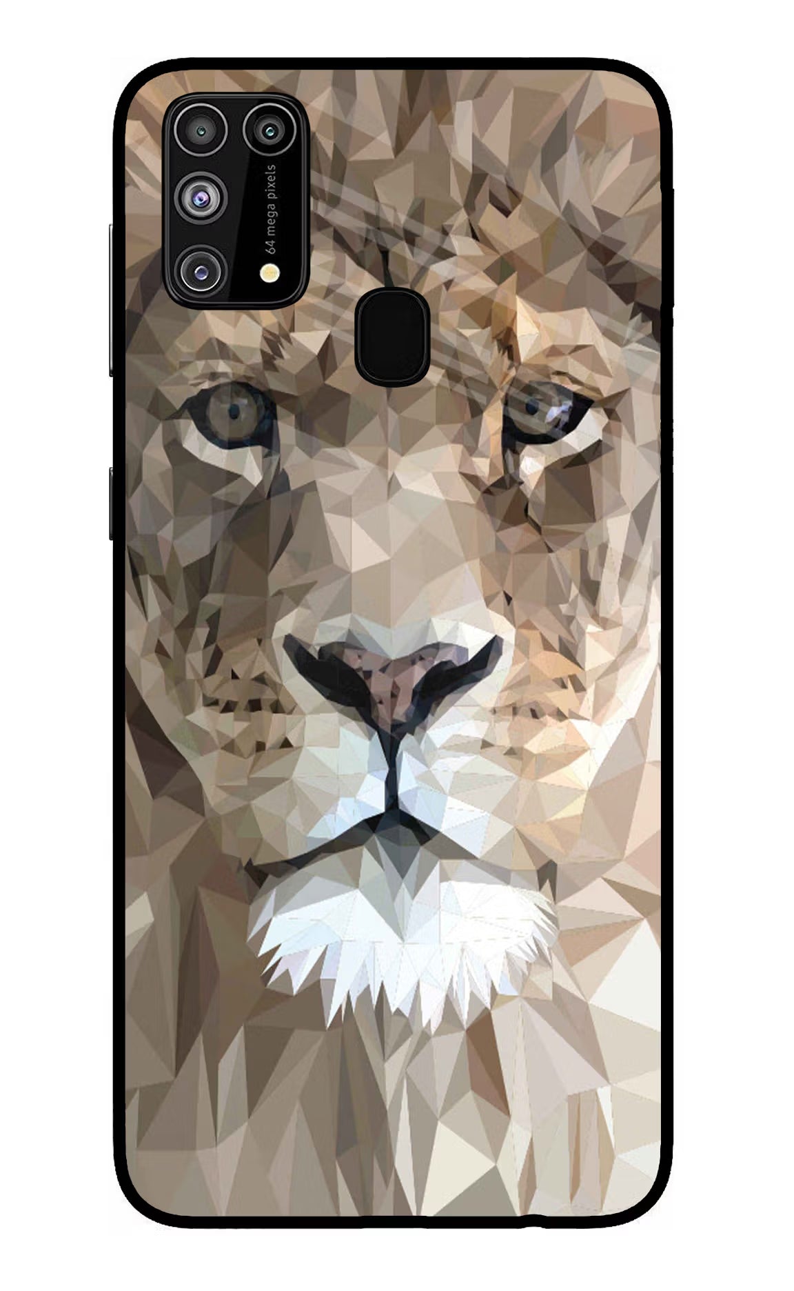 Lion Art Samsung M31/F41 Glass Case Back Cover by Casekaro