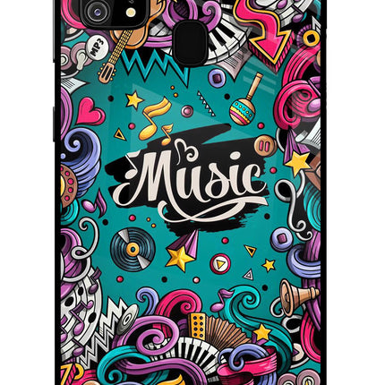 Music Graffiti Samsung M31/F41 Glass Case Back Cover by Casekaro
