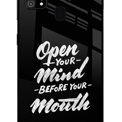 Open Your Mind Before Your Mouth Samsung M31/F41 Glass Case Back Cover by Casekaro