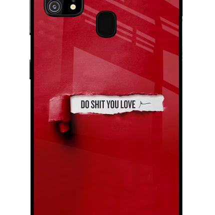 Do Shit You Love Samsung M31/F41 Glass Case Back Cover by Casekaro