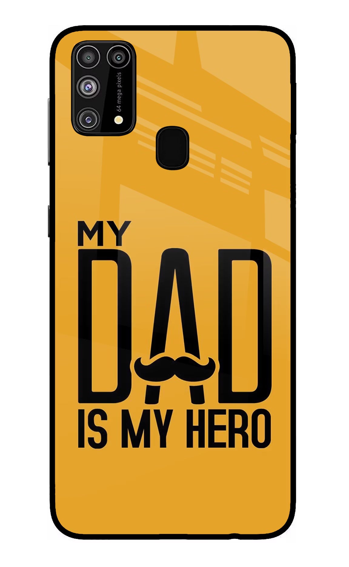 My Dad Is My Hero Samsung M31/F41 Glass Case Back Cover by Casekaro