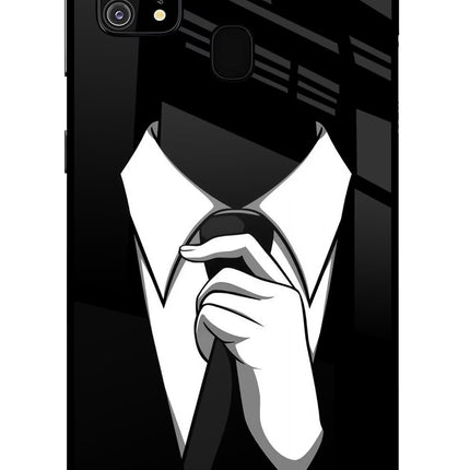 Black Tie Samsung M31/F41 Glass Case Back Cover by Casekaro