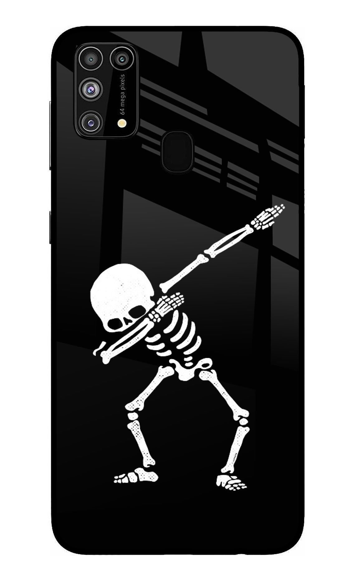 Dabbing Skeleton Art Samsung M31/F41 Back Cover