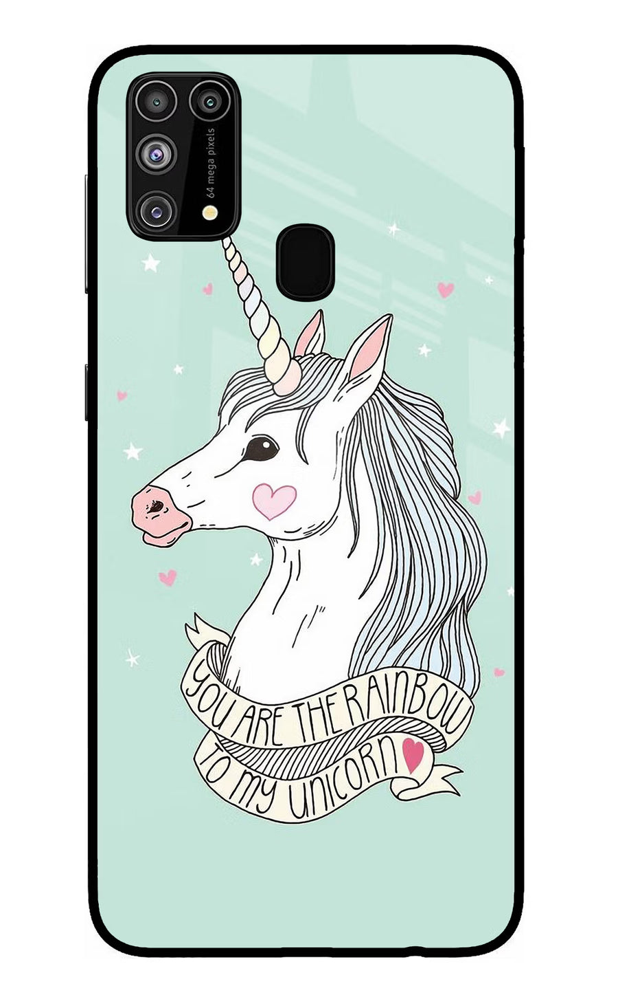 Unicorn Wallpaper Samsung M31/F41 Back Cover, Glass case