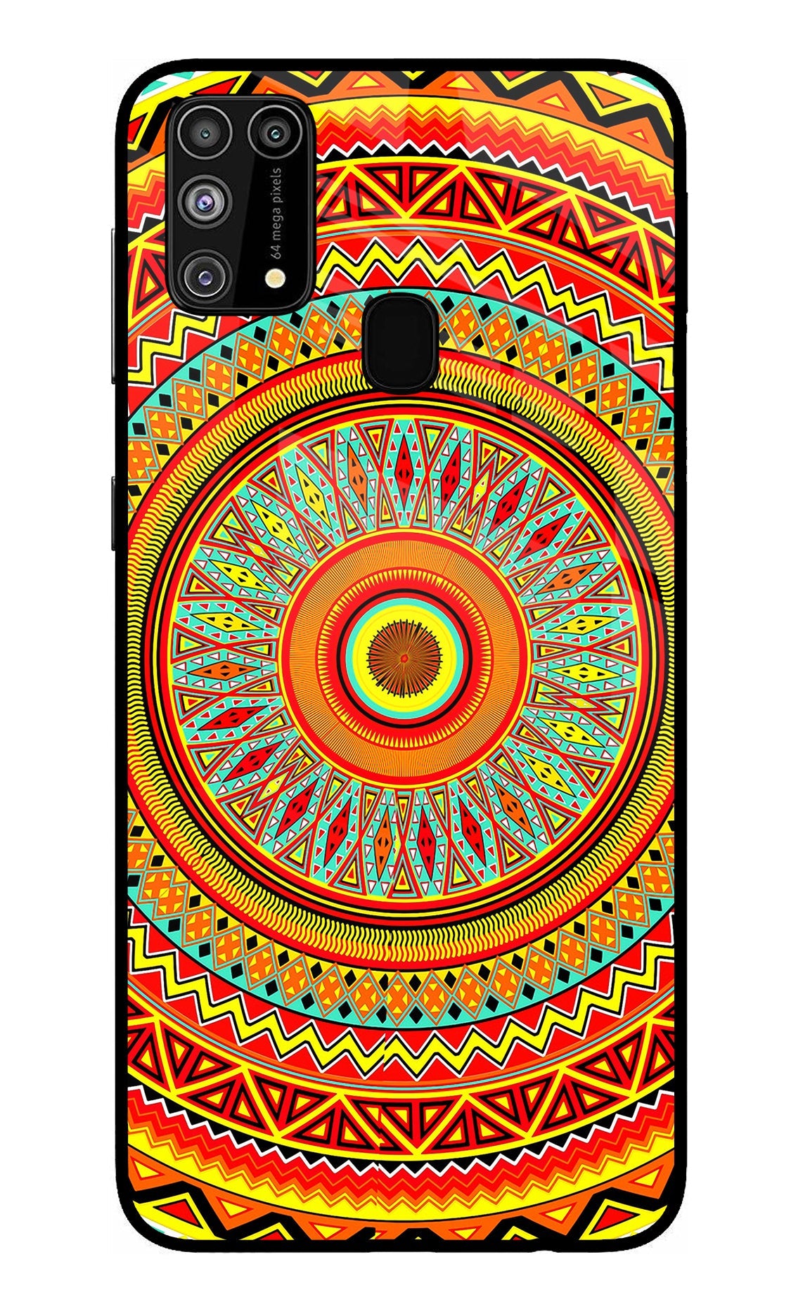 Mandala Pattern Samsung M31/F41 Glass Case