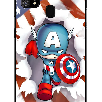 Captain America Samsung M31/F41 Glass Case Back Cover by Casekaro