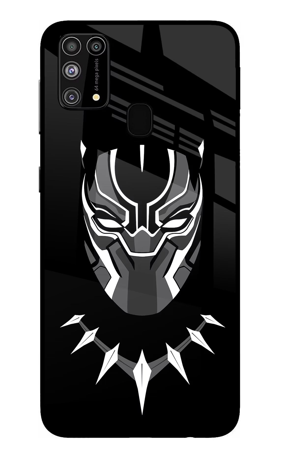 Black Panther Samsung M31/F41 Glass Case Back Cover by Casekaro