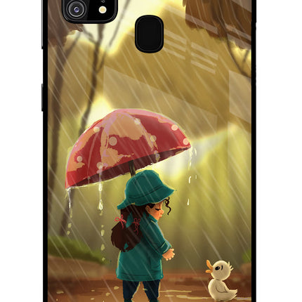Rainy Day Samsung M31/F41 Glass Case Back Cover by Casekaro