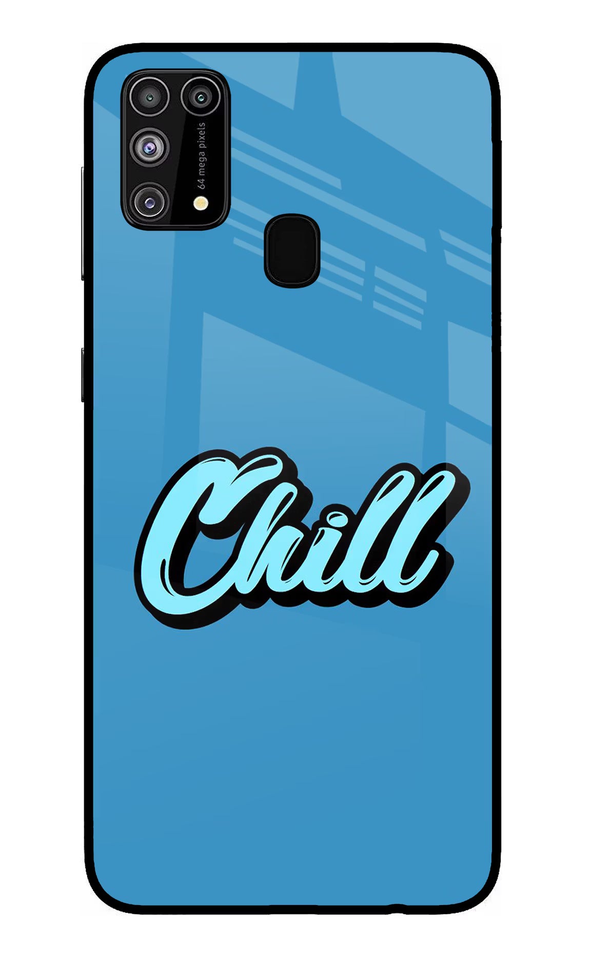 Chill Samsung M31/F41 Glass Case Back Cover by Casekaro
