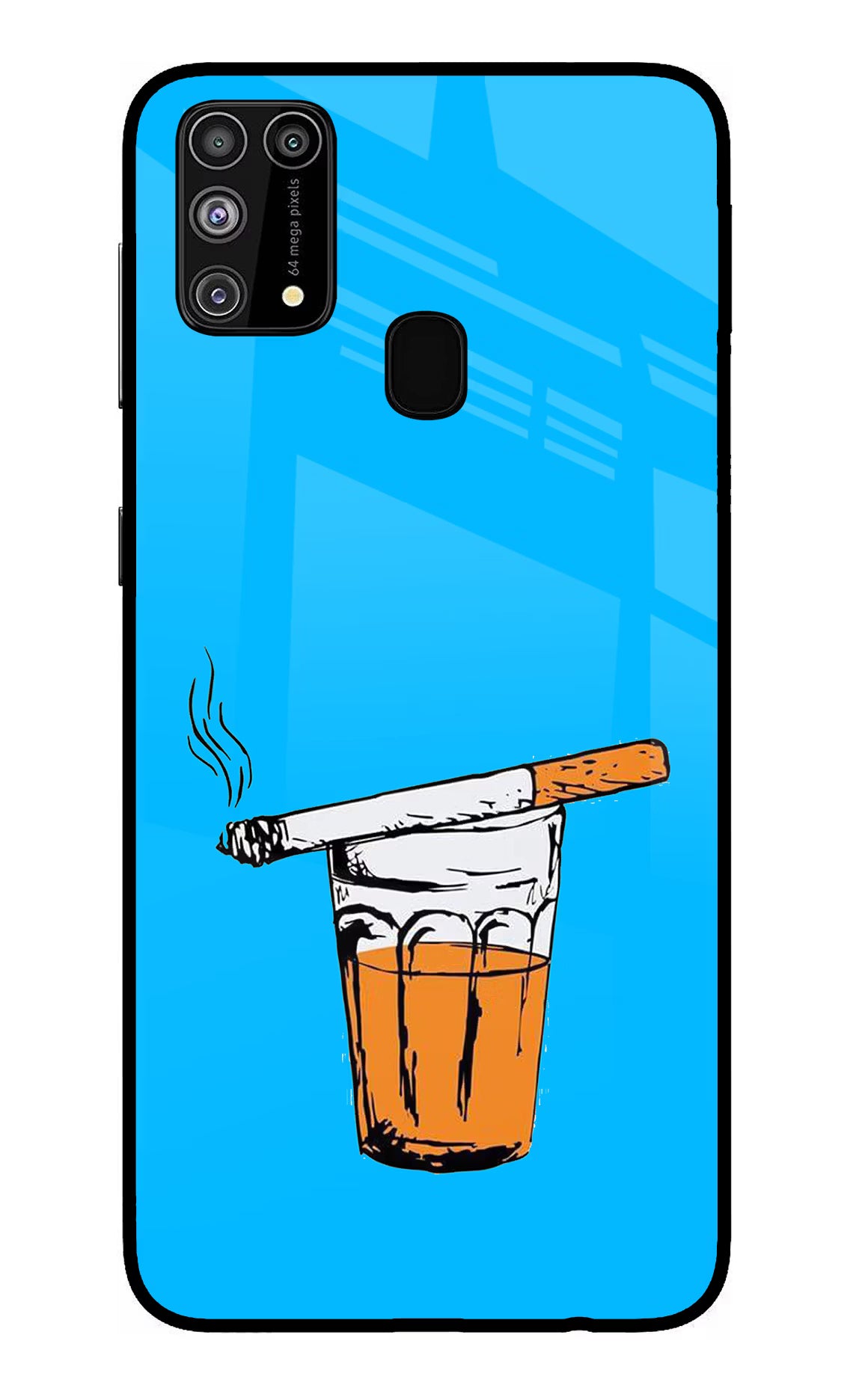 Chai Sutta Samsung M31/F41 Glass Case Back Cover by Casekaro