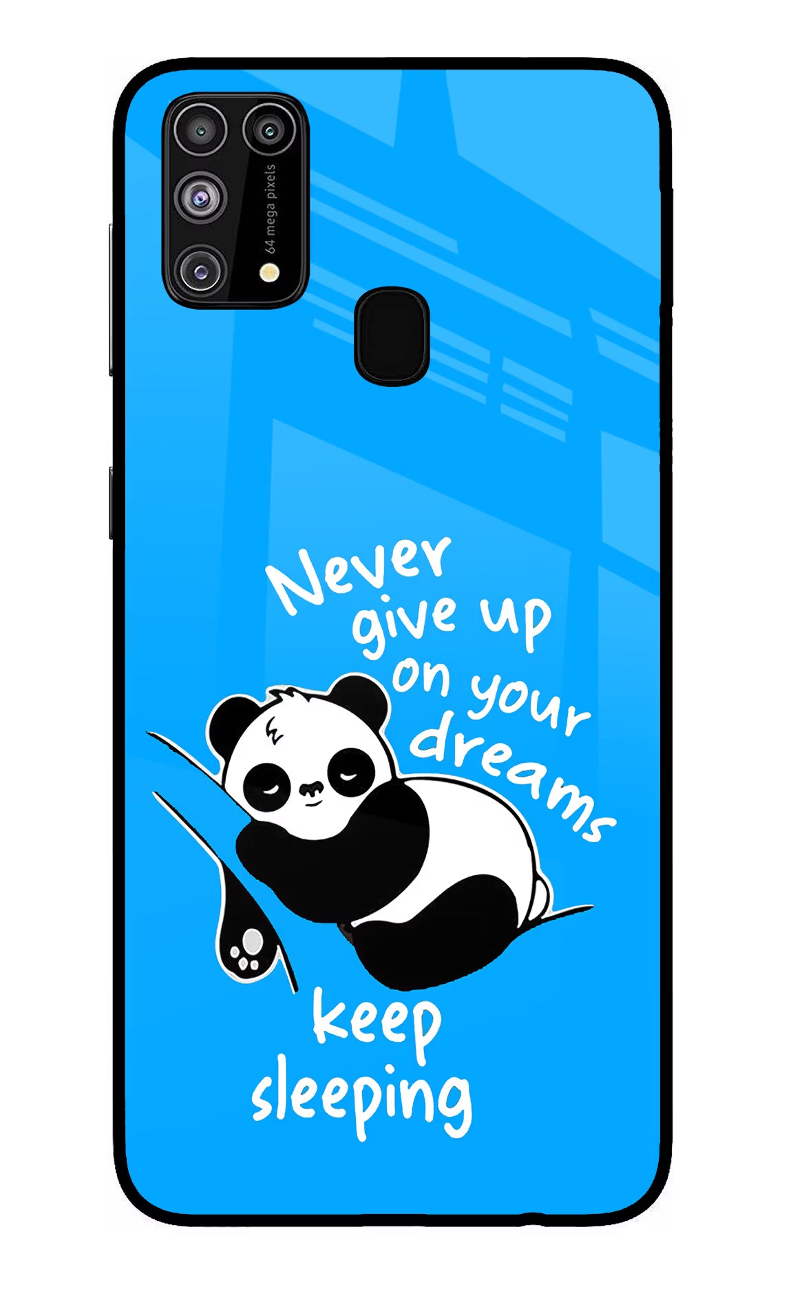 Keep Sleeping Samsung M31/F41 Glass Case Back Cover by Casekaro