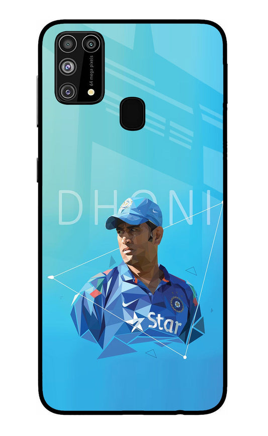 Dhoni Artwork Samsung M31/F41 Glass Case