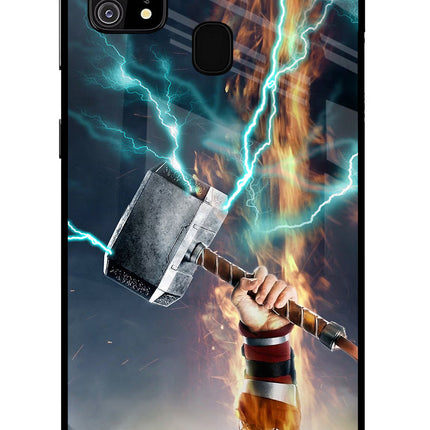Thor Hammer Mjolnir Samsung M31/F41 Glass Case Back Cover by Casekaro