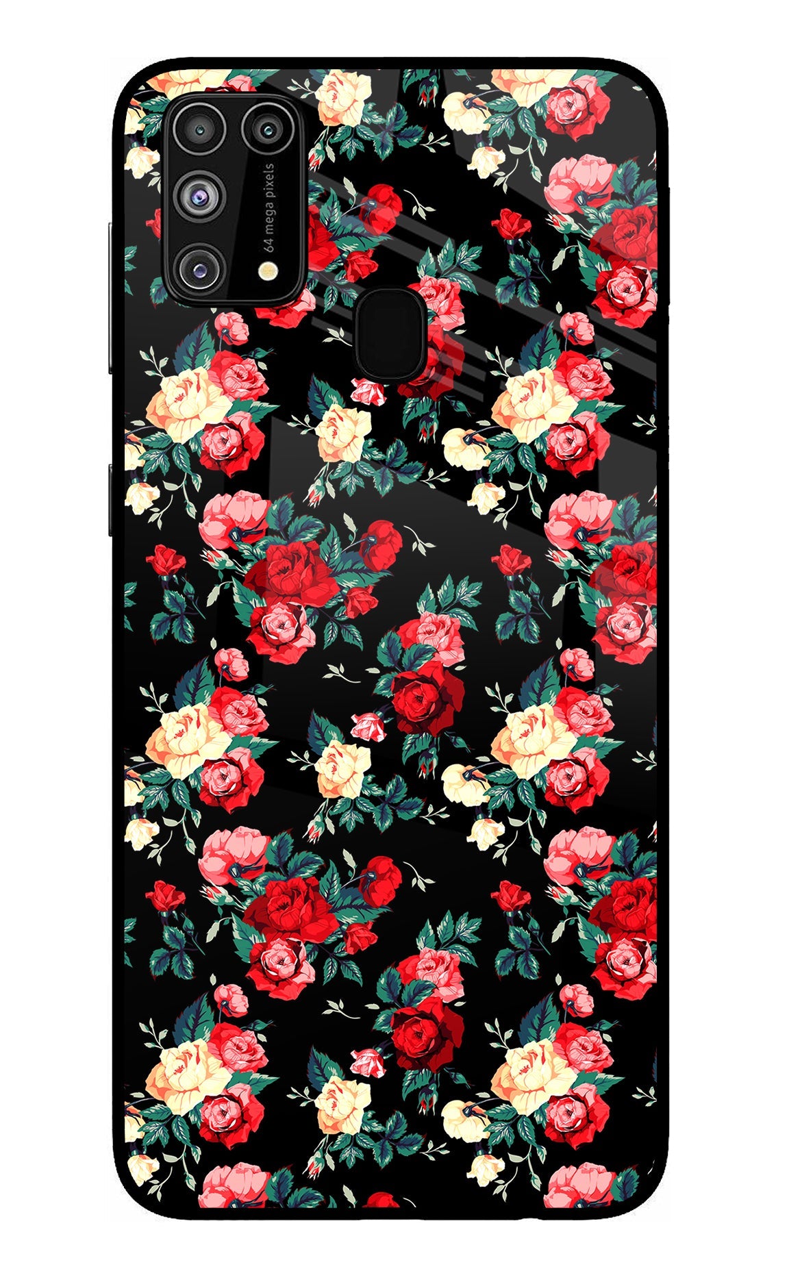 Rose Pattern Samsung M31/F41 Back Cover