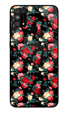 Rose Pattern Samsung M31/F41 Glass Case Back Cover by Casekaro
